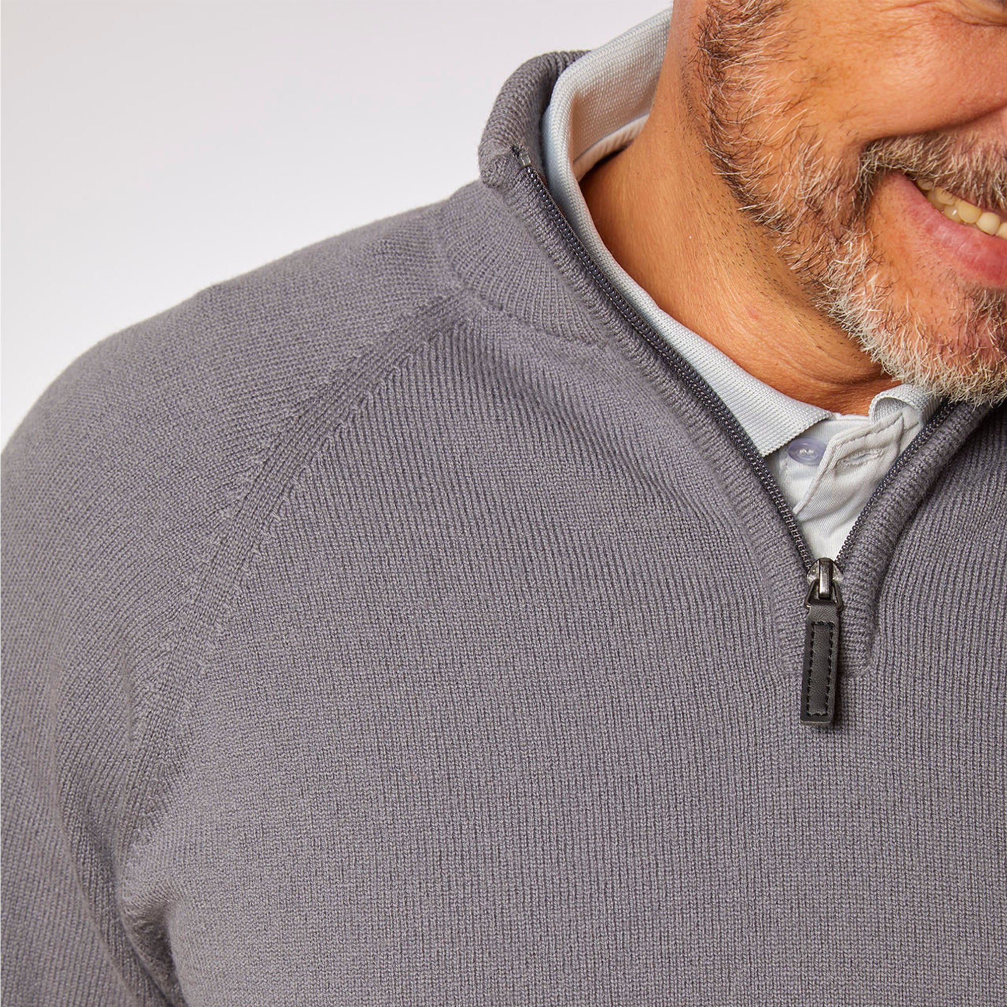 Spirol Lambswool Zip Neck Jumper - Image 3